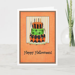 ¡Déjelos comer la torta! Tarjeta de Halloween