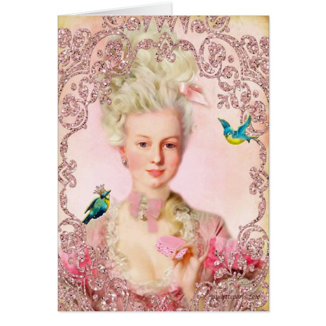 Déjelos comer las tarjetas de Macarons Marie (Frente)