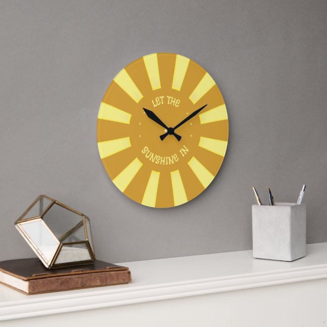 Dejemos que el sol brille en 🌞 reloj de pared (Oficina)