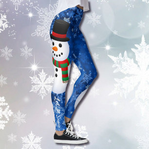 Dejemos que los Navidades de Snowman Leggings plan