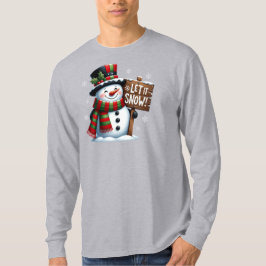 Dejemos Que Nieva La Camiseta De Larga Manga