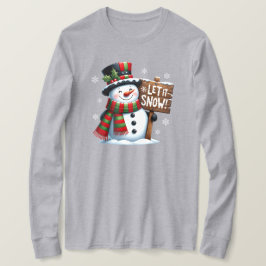 Dejemos Que Nieva La Camiseta De Larga Manga