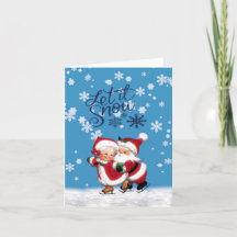 Dejemos Que Nieva La Tarjeta De Navidades Doblados