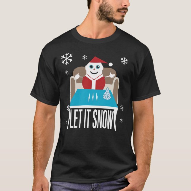 Dejemos que nieve divertida Navidades son camiseta (Anverso)