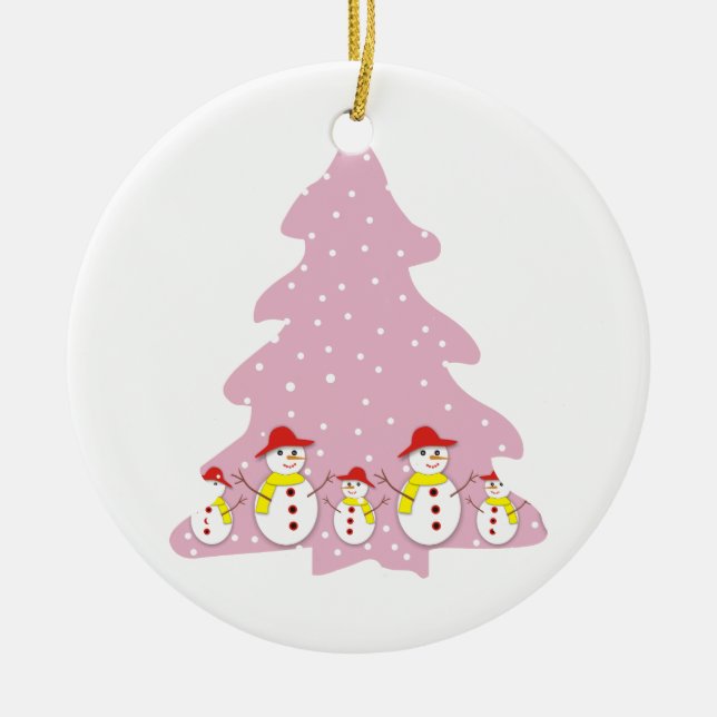 Dejemos que nieve personalizado adorno de Navidad (Frente)