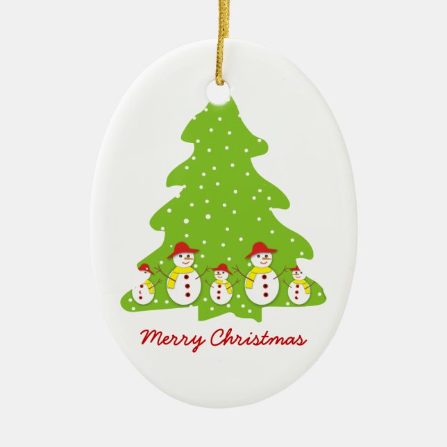 Dejemos que nieve personalizado adorno de Navidad (Frente)