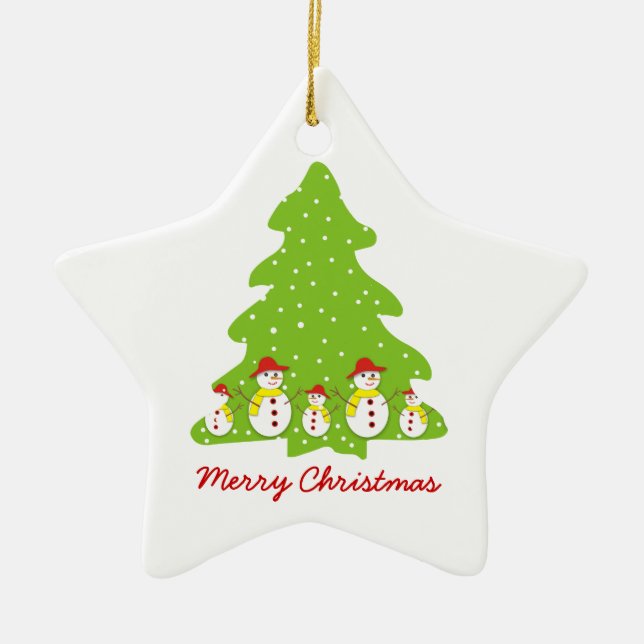 Dejemos que nieve personalizado adorno de Navidad (Frente)