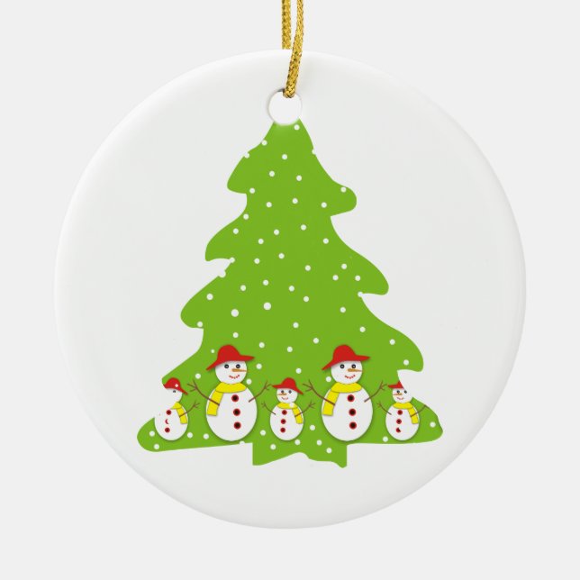 Dejemos que nieve personalizado adorno de Navidad (Frente)