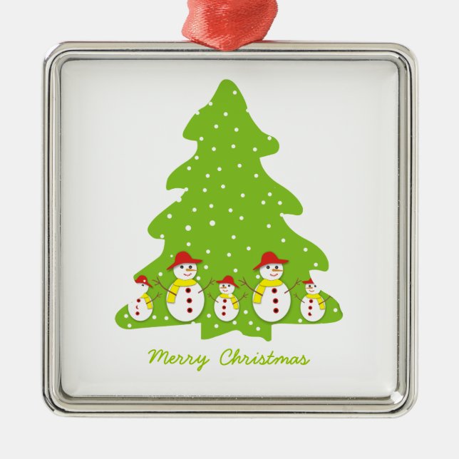 Dejemos que nieve personalizado adorno de Navidad (Frente)