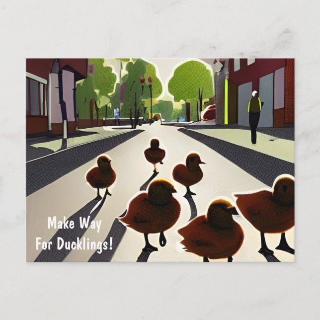 ¡Dejen Lugar A Los Ducklings! Postal (Anverso)