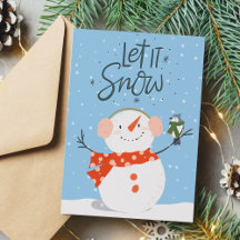 Dejen que neven la tarjeta de Navidades