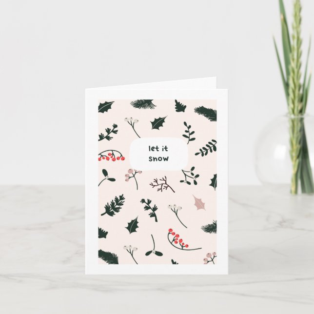Dejen que neven la tarjeta de Navidades de vacacio (Anverso)