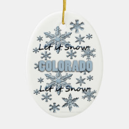 Dejen que nieve adorno de Navidad Colorado