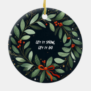 Dejen que nieve, que se vaya adorno de Navidad