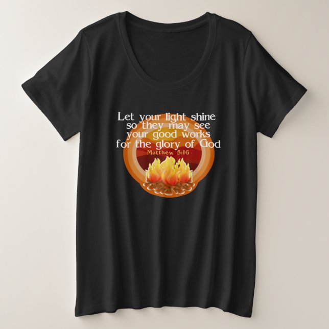 Dejen que su luz brille fuego fuego Camisetas cris (Anverso del diseño)