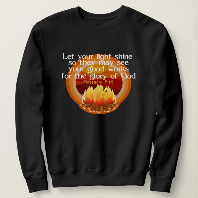 Dejen que su luz brille fuego fuego Camisetas cris (Anverso del diseño)