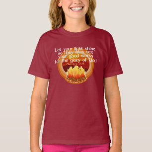 Dejen que su luz brille fuego fuego Camisetas cris