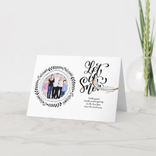 DÉJENLO NIEVE FOTO Tarjeta de navidad moderna Robi