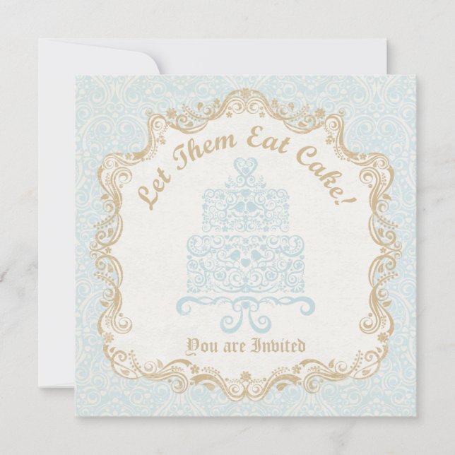 Déjenlos Comer Invitación De Pastel (Anverso)