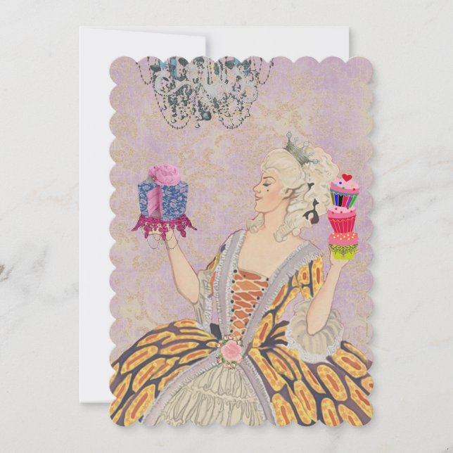 Déjenlos comer pastel ~ Invitaciones / RSVP (Anverso)