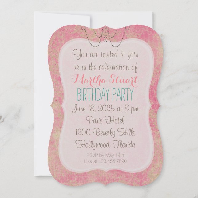 Déjenlos comer pastel ~ Invitaciones / RSVP (Reverso)