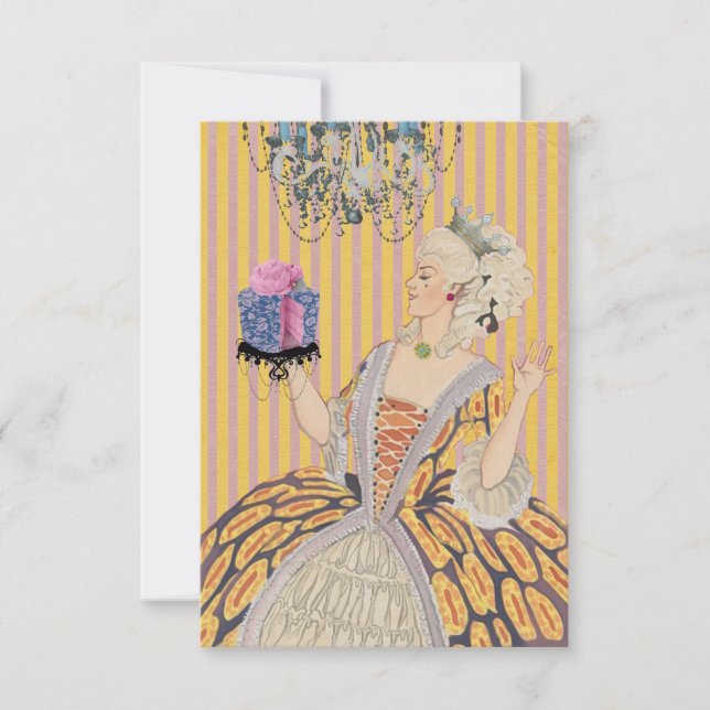 Déjenlos comer pastel ~ Invitaciones / RSVP (Anverso)