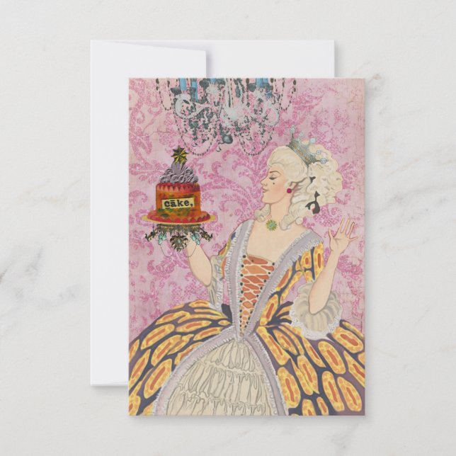 Déjenlos comer pastel ~ Invitaciones / RSVP (Anverso)