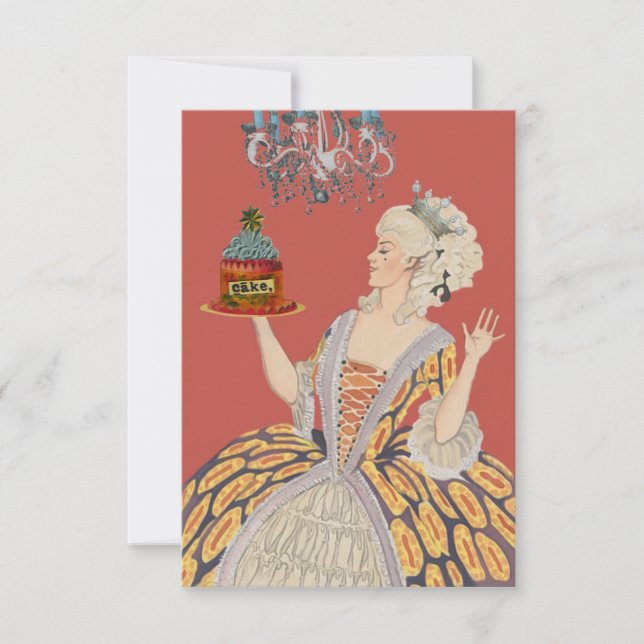 Déjenlos comer pastel ~ Invitaciones / RSVP (Anverso)