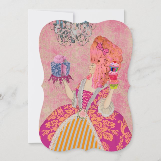 Déjenlos comer pastel ~ Invitaciones / RSVP #12 (Anverso)
