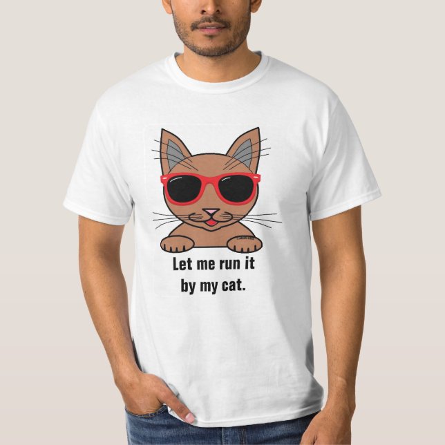 Déjenme Manejarlo Con Mi Gato Gracioso Camiseta (Anverso)