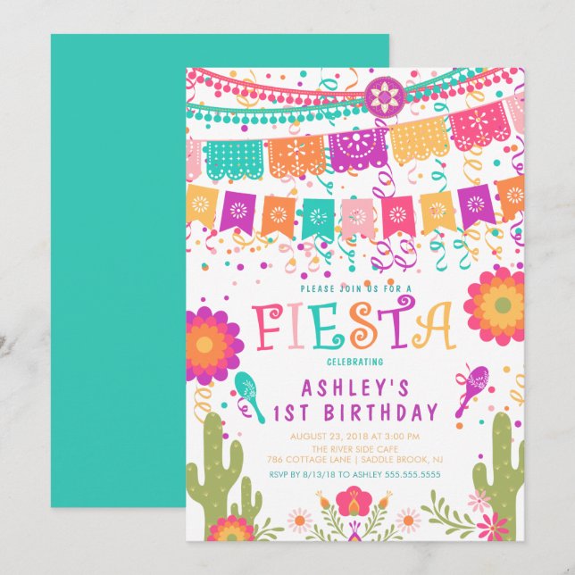 Déjenos invitación de la fiesta de cumpleaños de (Anverso / Reverso)