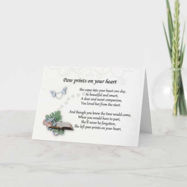 Dejó huellas en tu tarjeta de simpatía del corazón (Anverso)