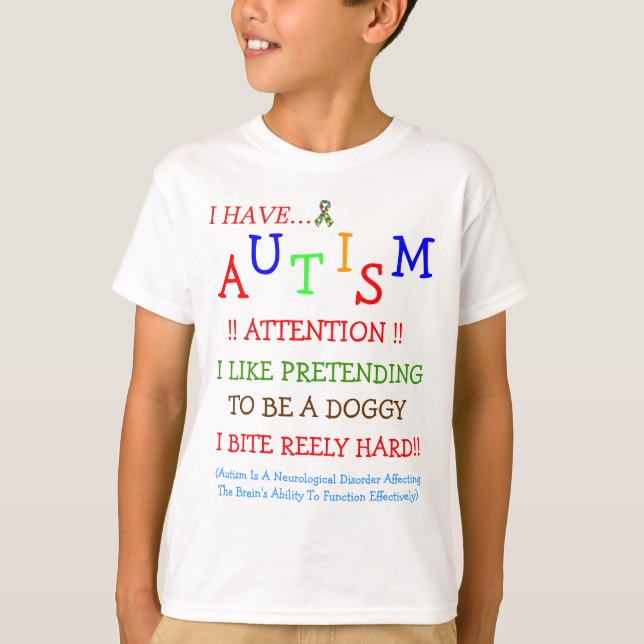 ¡Del autismo mordeduras a veces! Camiseta de Kidz (Anverso)