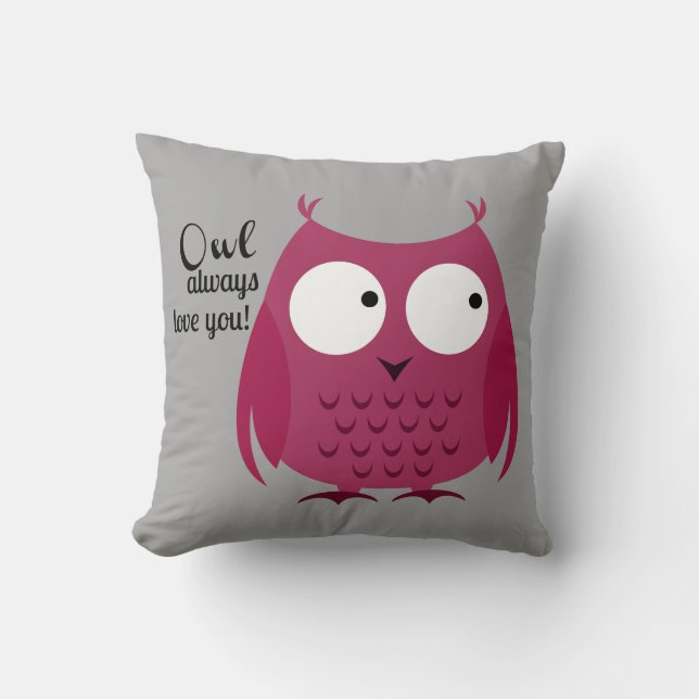 ¡Del búho amor siempre usted! Almohada (Anverso)