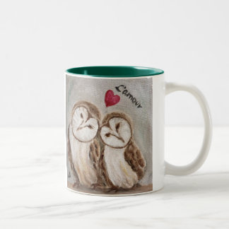 Del búho amor siempre usted taza del Dos-tono