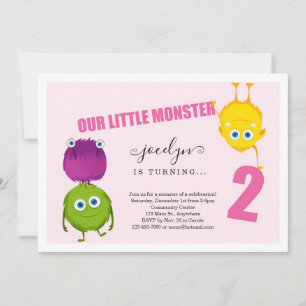 Del chica del monstruo 2da invitación de la fiesta