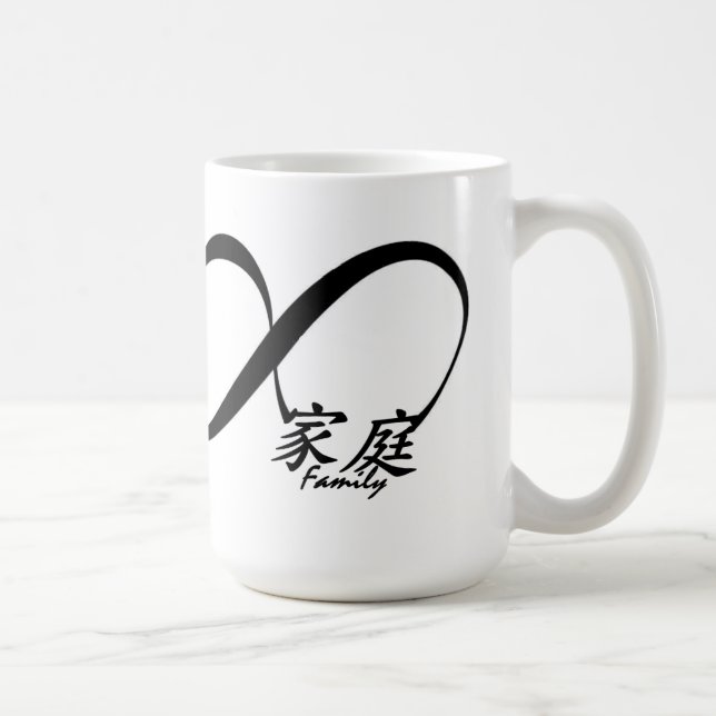 Del chino taza de café de la familia para siempre (Derecha)