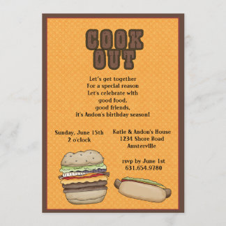 Del cocinero invitación hacia fuera