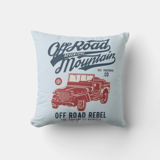 Del Cojín decorativo del jeep del camino (Anverso)