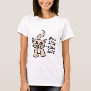 Del gatito del gato camiseta del gráfico del