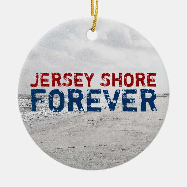 Del jersey de la orilla ornamento del navidad para (Frente)