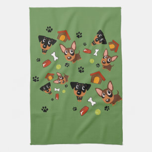 Del minuto del Pin toalla del Pinscher miniatura