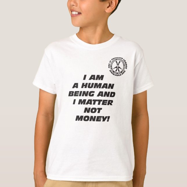 Del niño soy una camiseta del ser humano (Anverso)