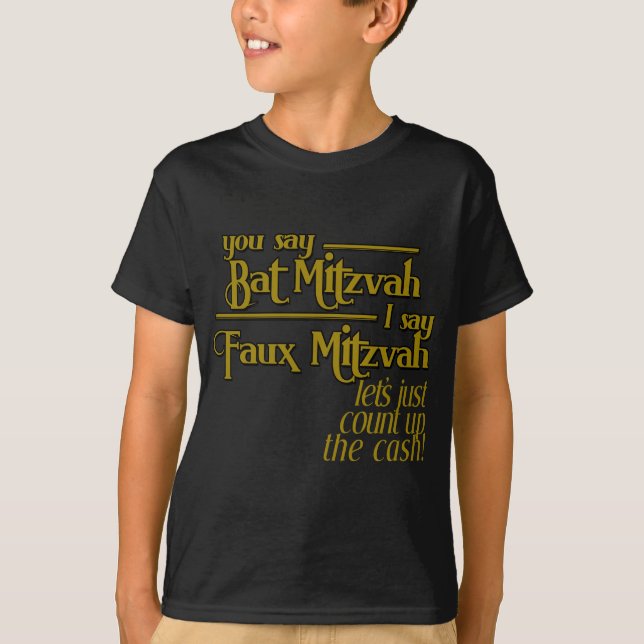 ¡Del palo falsa Mitzvah camiseta chistosa judía de (Anverso)