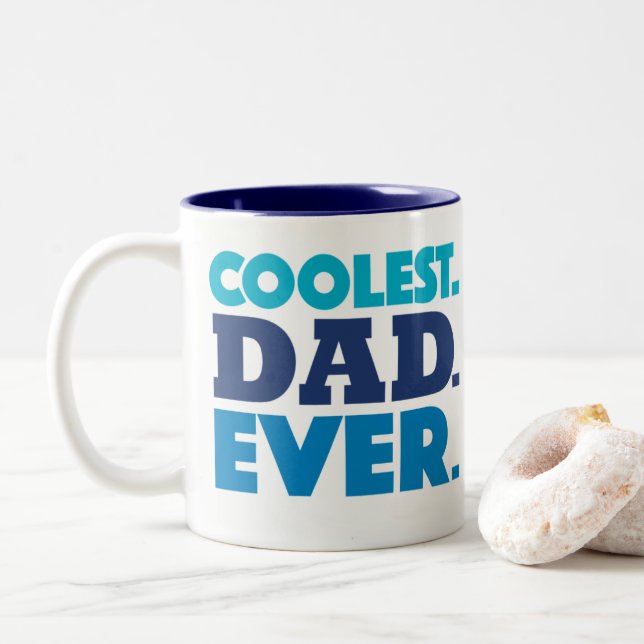 Del papá la taza más fresca nunca, azul (Con donut)
