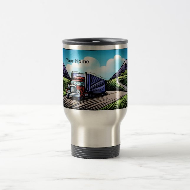 Del personalizable taza del viaje del conductor de (Centro)
