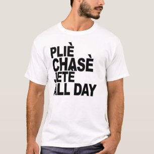 del plie del chasse de Jete camiseta B del ballet