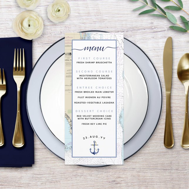 ⚓️ del sur de Florida 💍 menú Boda náutico (South Florida ⚓️💍 Nautical Wedding Menu
)