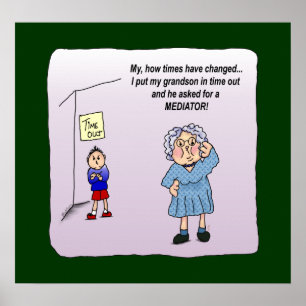 Del tiempo impresión divertida del poster del