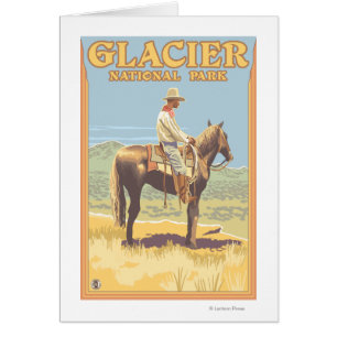 Del vaquero Parque Nacional Glacier a caballo -,
